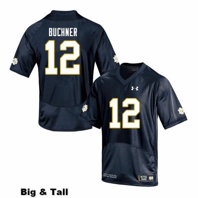 Notre Dame Fighting Irish Men's Tyler Buchner #12 Navy Under Armour Authentic Stitched Big & Tall College NCAA Football Jersey FHU6799FY